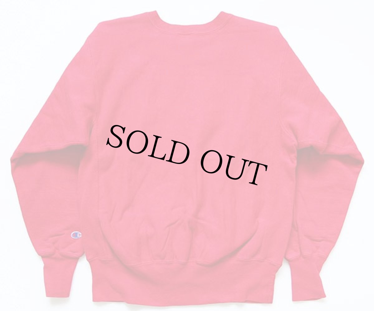 画像2: 90s USA製 Championチャンピオン ワンポイント リバースウィーブ スウェット 濃ピンク L (2)