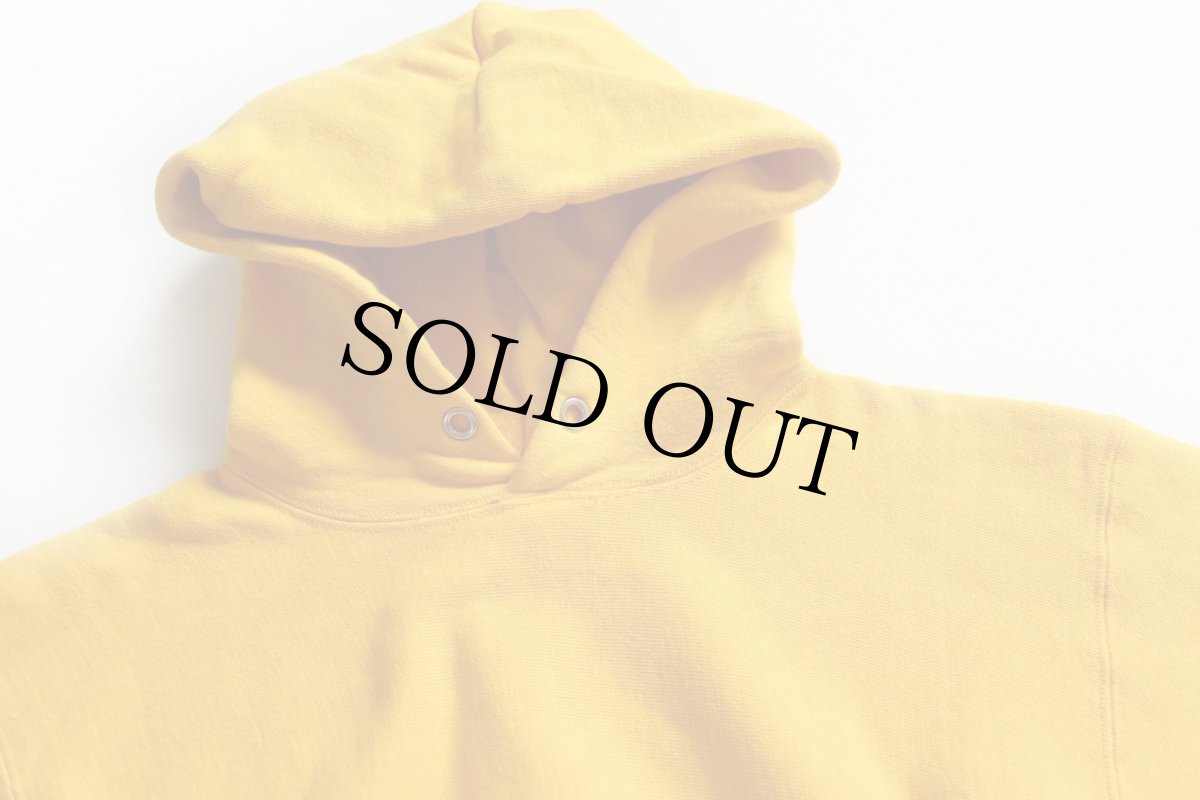 画像2: 90s UNKNOWN 無地 リバースウィーブ スウェットパーカー イエロー (2)