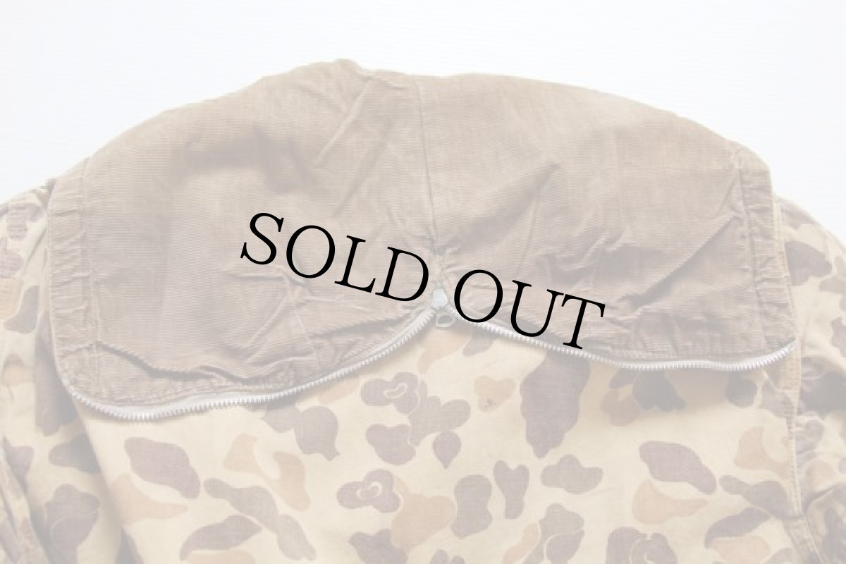 画像4: 50s UNKNOWN フード付き ダックハンターカモ ハンティングジャケット (4)