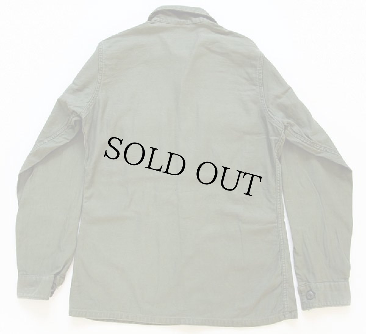 画像2: 60s 米軍 U.S.ARMY パッチ付き ユーティリティシャツ 14.5 (2)