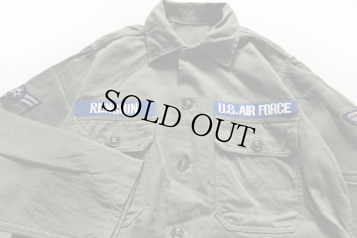 画像3: 60s 米軍 U.S.AIR FORCE パッチ付き ユーティリティシャツ★USAF (3)