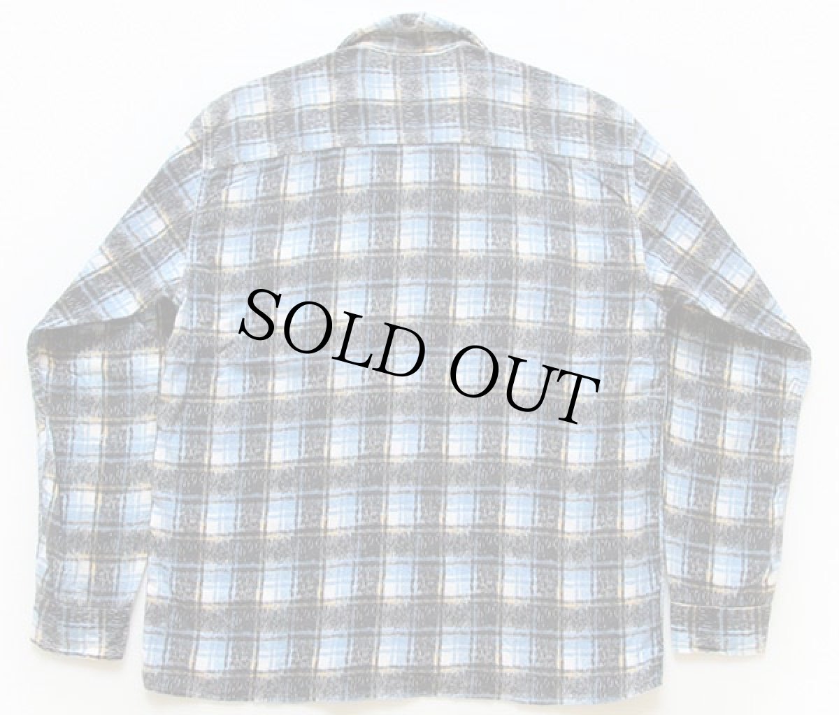 画像2: 50s UNKNOWN チェック プリントネルシャツ (2)