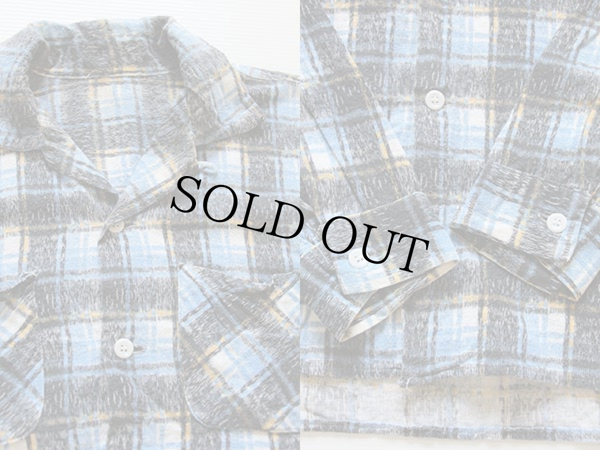 画像3: 50s UNKNOWN チェック プリントネルシャツ (3)