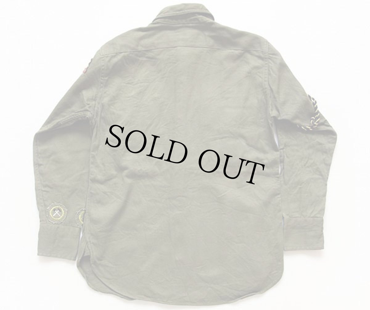 画像2: 40s BSA ボーイスカウト チェンジボタン マチ付き コットンシャツ 12 (2)