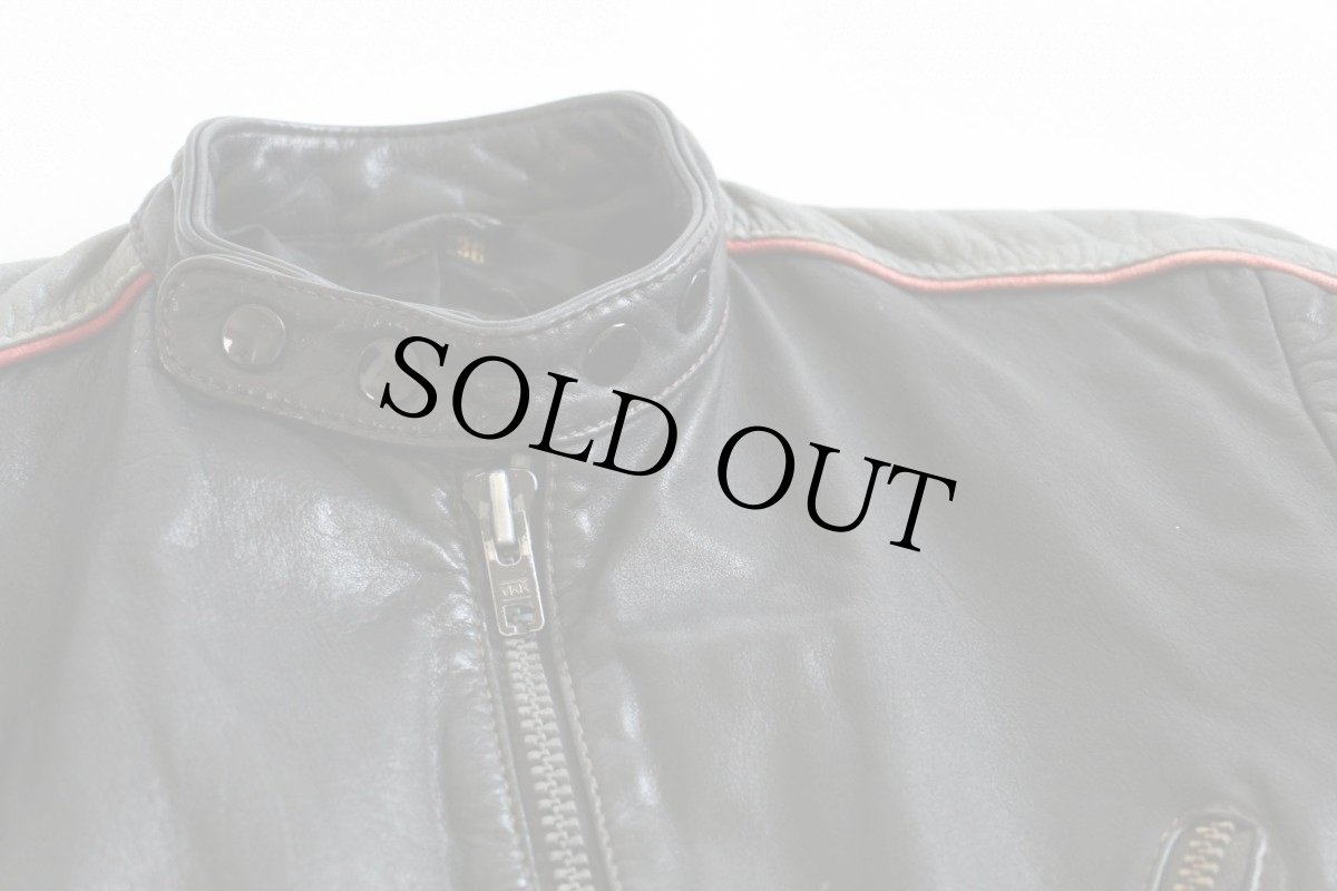 画像3: 80s AMF HARLEY-DAVIDSONハーレー ダビッドソン シングルライダース レザージャケット 黒 36 (3)