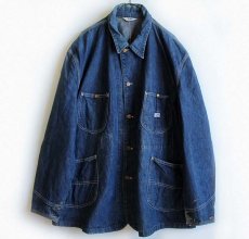 画像1: 50s Leeリー 91-J ロングL JELT DENIMジェルトデニム カバーオール 50R (1)