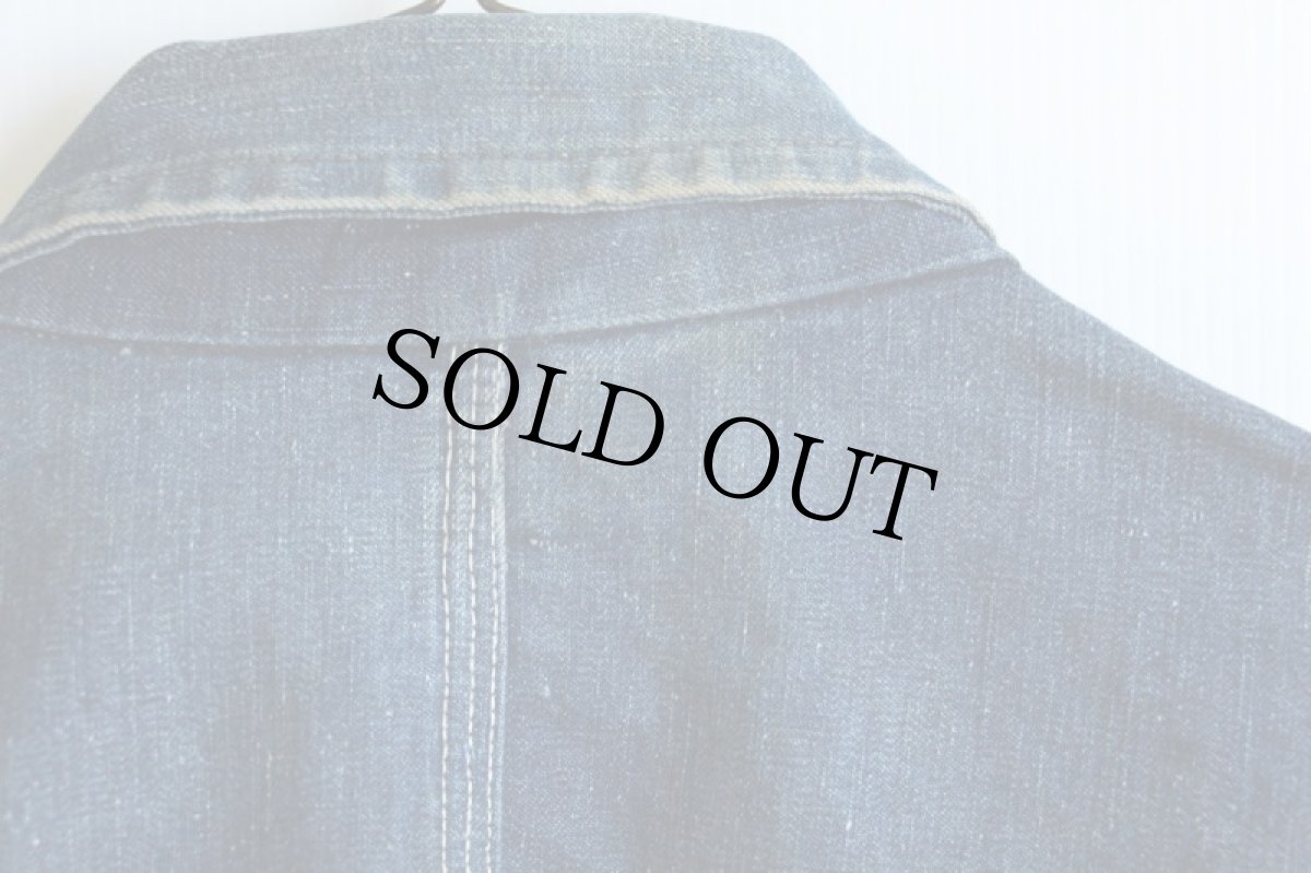 画像7: 50s Leeリー 91-J ロングL JELT DENIMジェルトデニム カバーオール 50R (7)