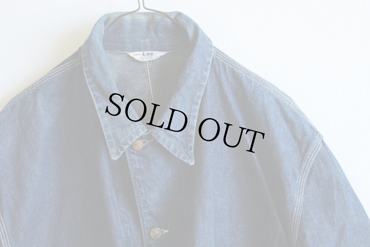 画像3: 50s Leeリー 91-J ロングL JELT DENIMジェルトデニム カバーオール 50R (3)