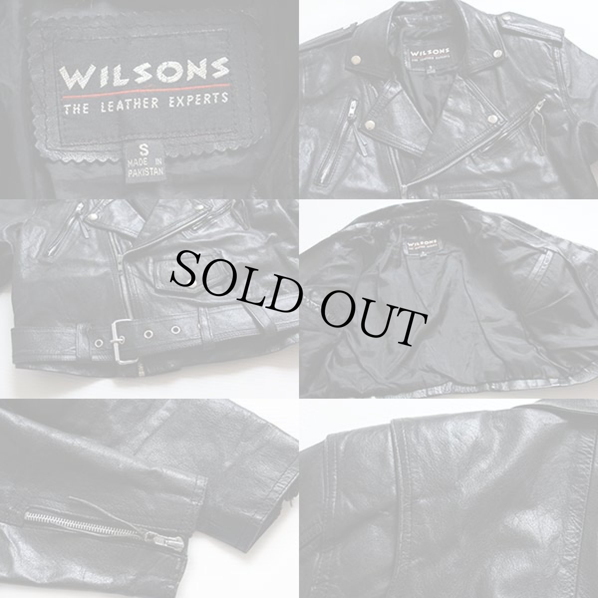 画像3: WILSONS ショート丈 ダブルライダース レザージャケット 黒 S (3)