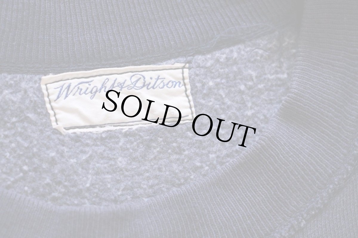 画像4: 50s WRIGHT&DITSON 無地 スウェット ナス紺 (4)