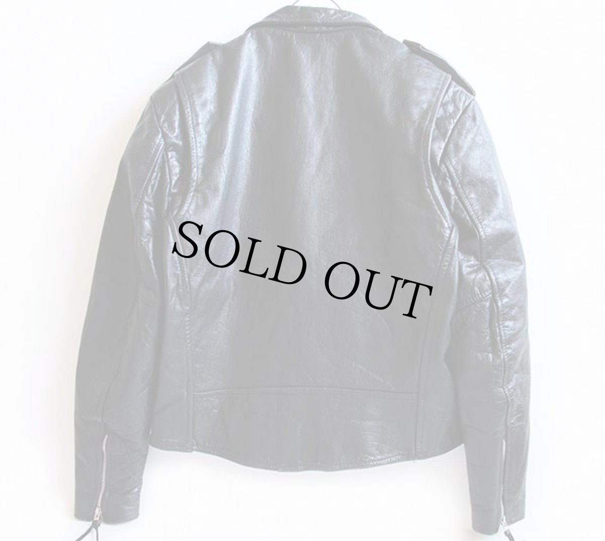 画像2: WILSONS Thinsulate中綿入り ダブルライダース レザージャケット 黒 M (2)