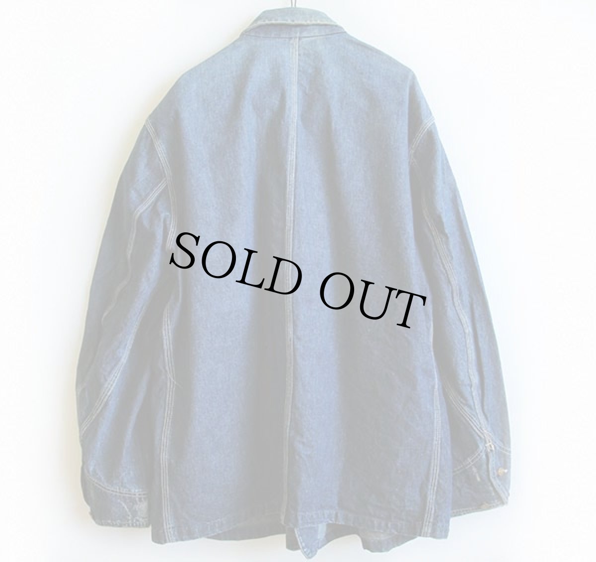 画像2: 50s Leeリー 91-J ロングL JELT DENIMジェルトデニム カバーオール 50R (2)