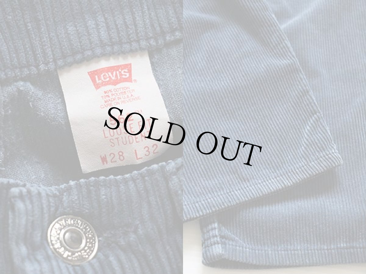 画像3: 90s USA製 Levi'sリーバイス 562 LOOSE FIT 太畝 コーデュロイパンツ ブルーグレー w28 L32 (3)