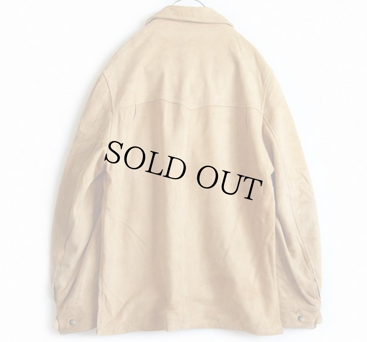 画像2: 60s Gokeyゴーキー ディアスキン スエード レザー シャツジャケット タン (2)