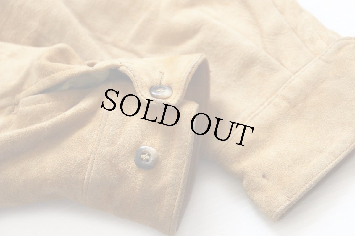 画像8: 60s Gokeyゴーキー ディアスキン スエード レザー シャツジャケット タン (8)