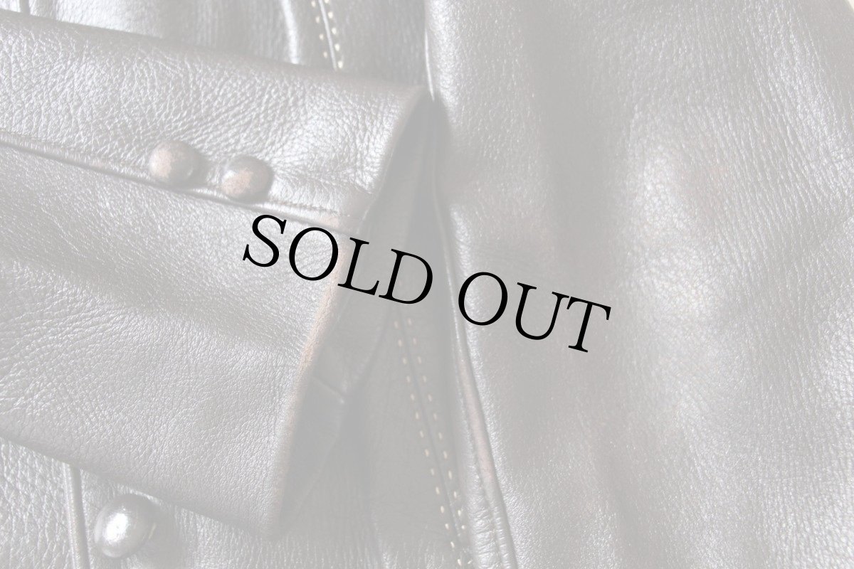 画像8: W.B.PLACE&Co ディアスキン レザージャケット 焦げ茶 36 (8)