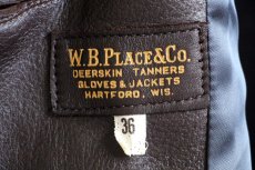 画像4: W.B.PLACE&Co ディアスキン レザージャケット 焦げ茶 36 (4)