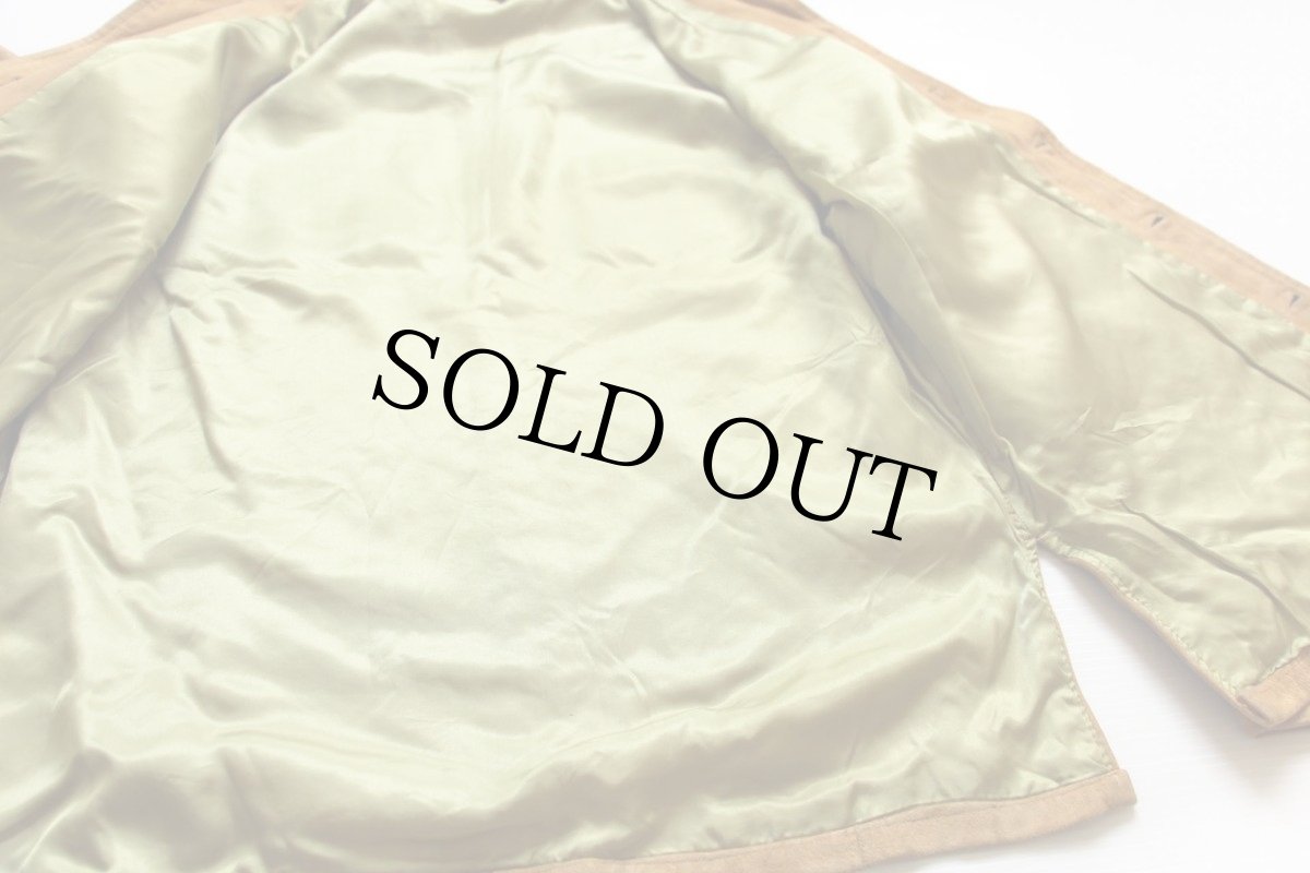 画像5: 60s Gokeyゴーキー ディアスキン スエード レザー シャツジャケット タン (5)