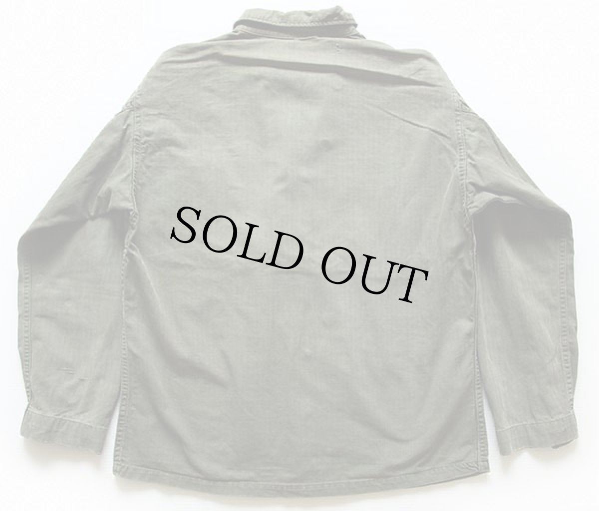 画像2: 40s 米軍 U.S.ARMY M-47 HBT ヘリンボーンツイルジャケット ユーティリティシャツ オリーブドラブ★OD-7 (2)