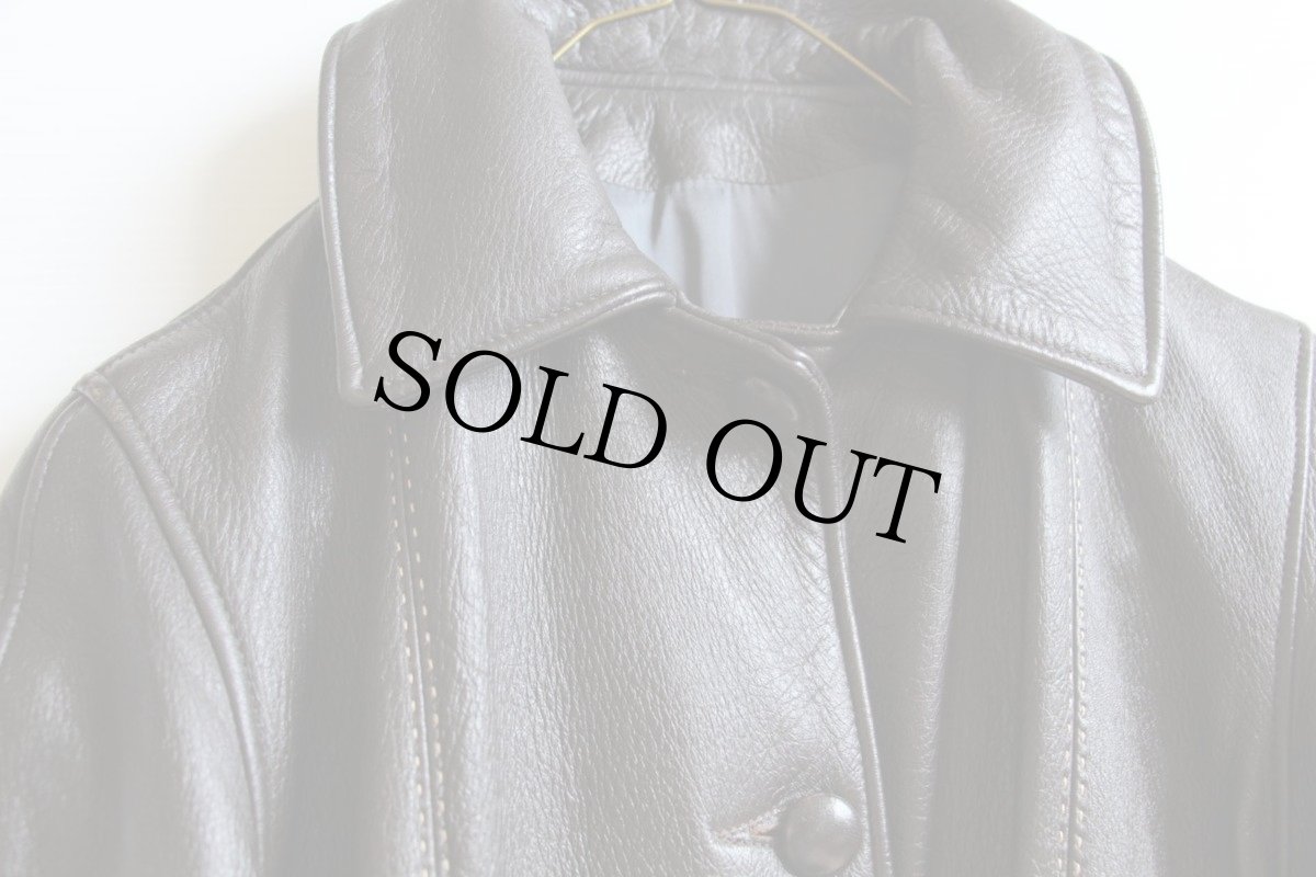 画像3: W.B.PLACE&Co ディアスキン レザージャケット 焦げ茶 36 (3)