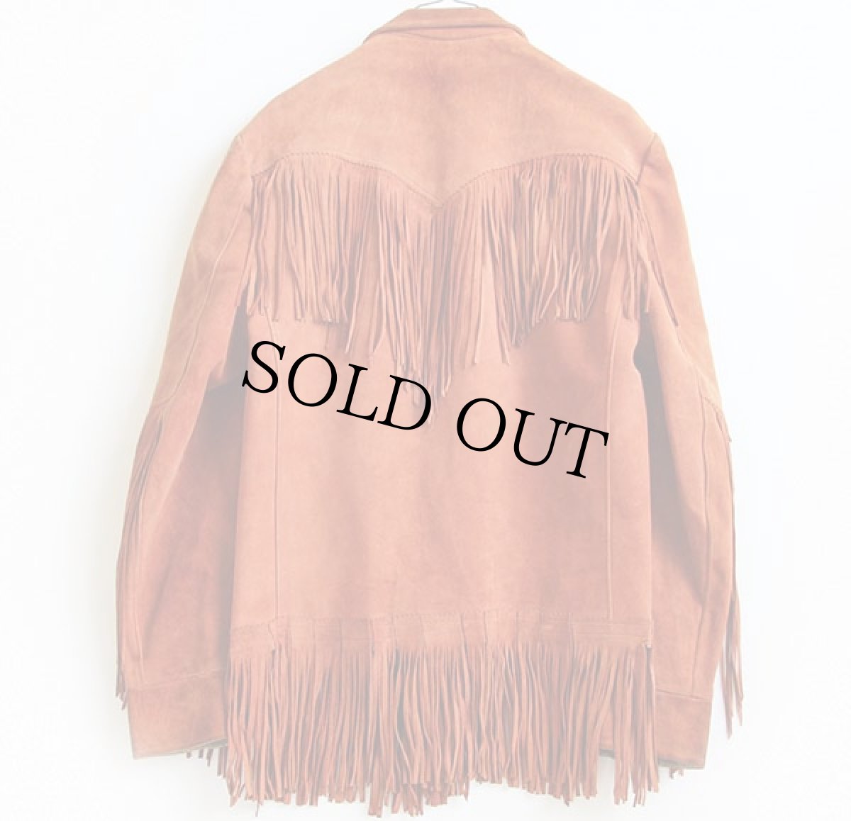 画像2: 60s メキシコ製 Adelina jacket フリンジ スエード レザージャケット 赤茶 (2)