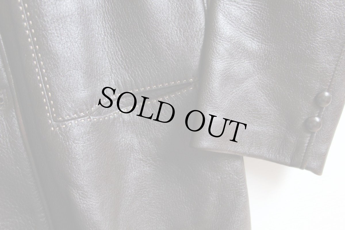 画像7: W.B.PLACE&Co ディアスキン レザージャケット 焦げ茶 36 (7)