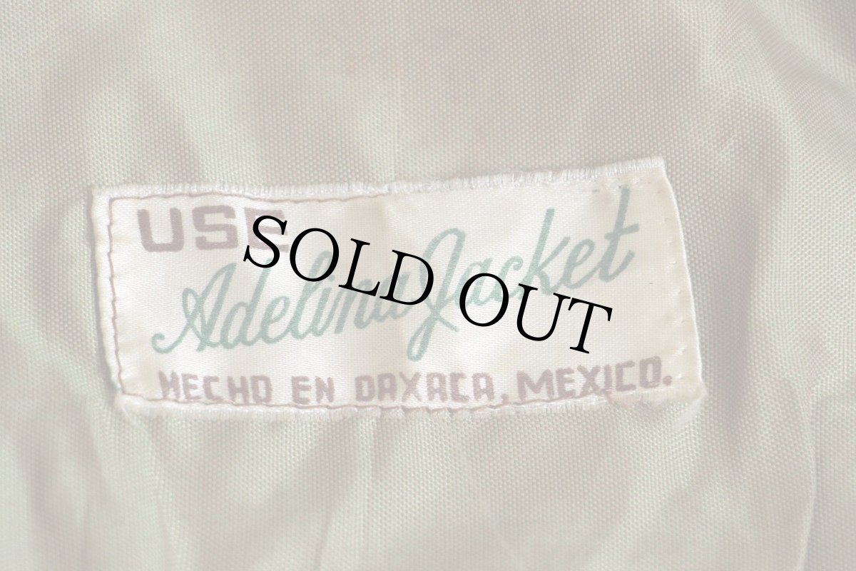 画像4: 60s メキシコ製 Adelina jacket フリンジ スエード レザージャケット 赤茶 (4)