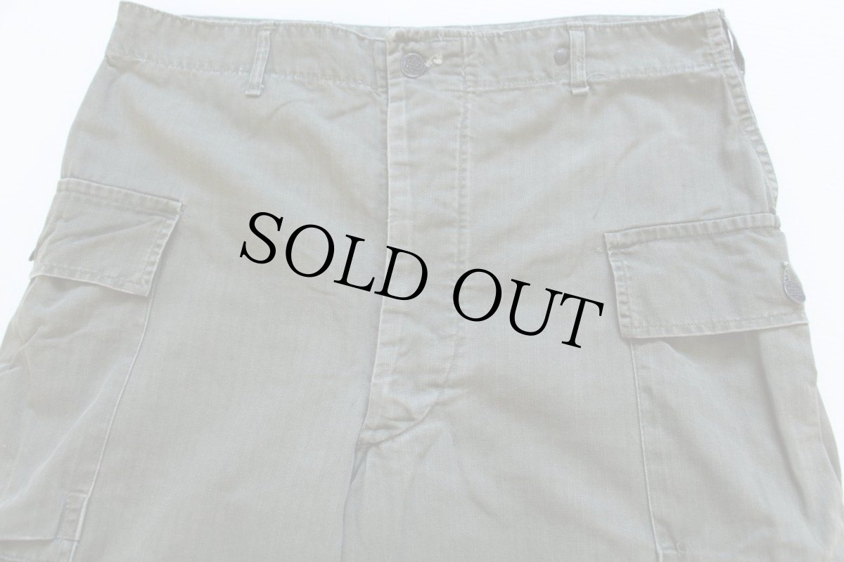 画像2: 40s 米軍 U.S.ARMY M-43 HBT ヘリンボーンツイル カーゴパンツ w36 L33 (2)