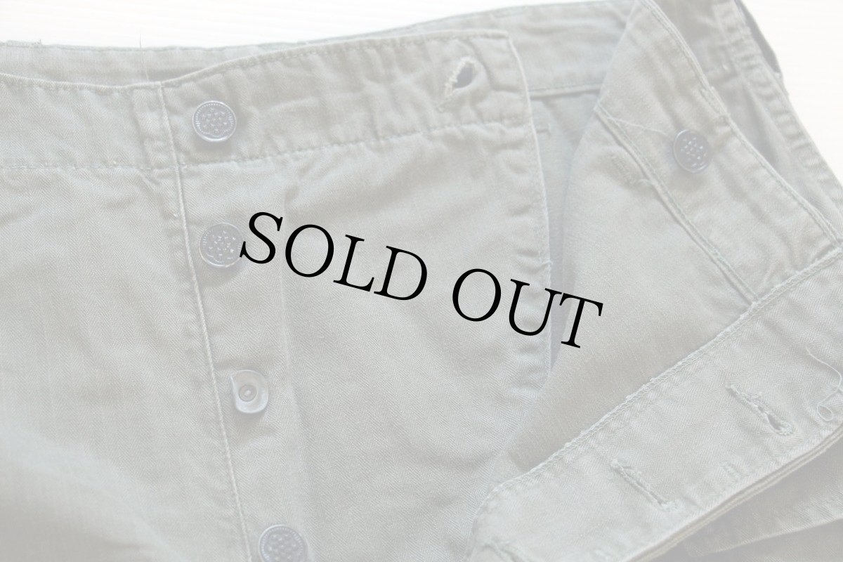 画像5: 40s 米軍 U.S.ARMY M-43 HBT ヘリンボーンツイル カーゴパンツ w36 L33 (5)