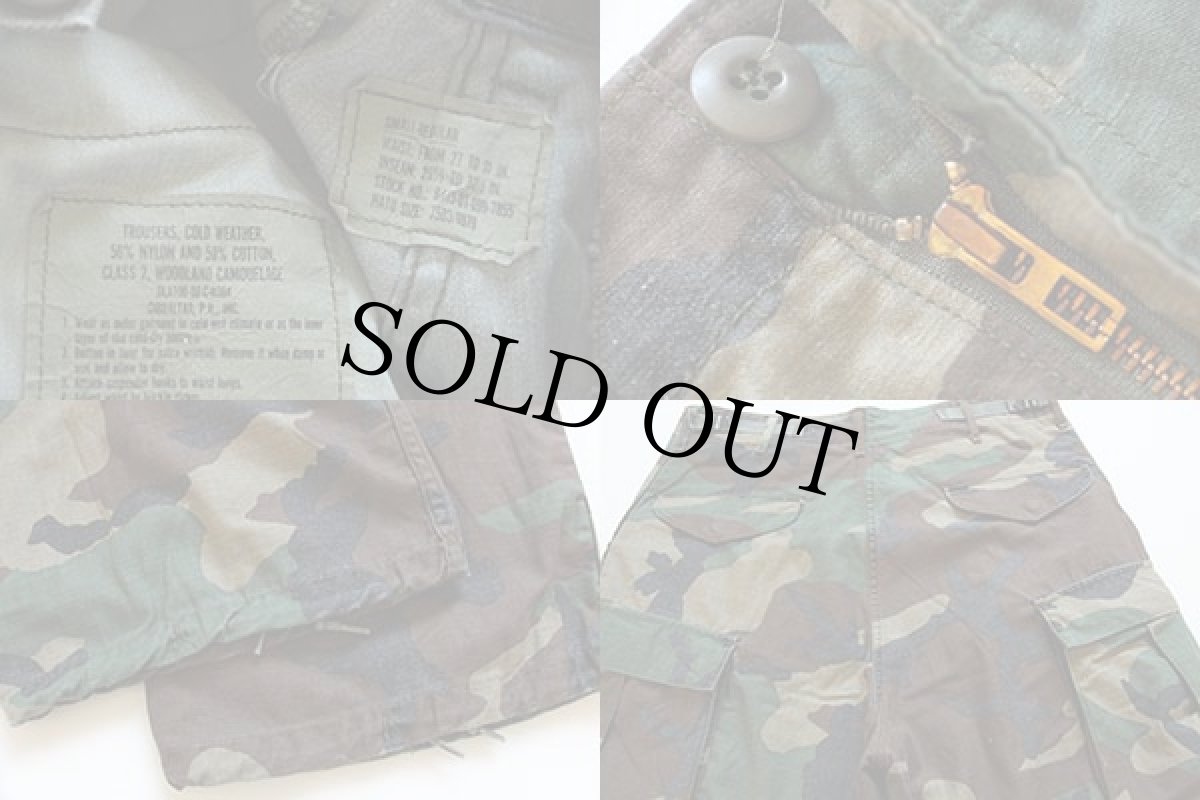 画像4: 80s 米軍 U.S.ARMY ウッドランドカモ M-65 フィールド カーゴパンツ S-R (4)