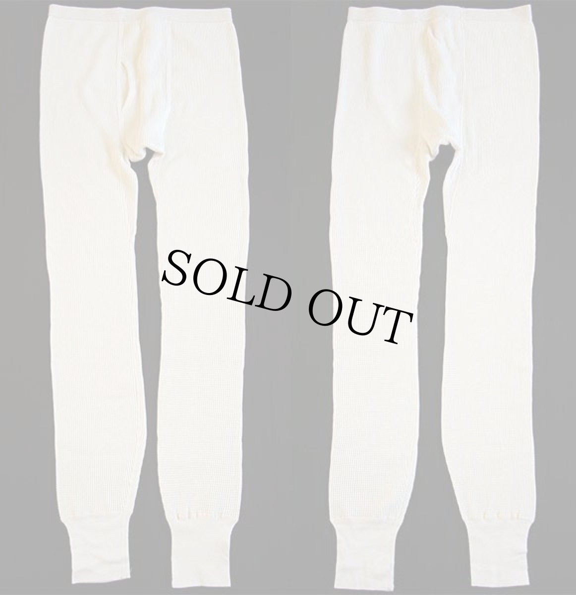 画像2: デッドストック★70s Sears コットン サーマルパンツ ナチュラル L (2)