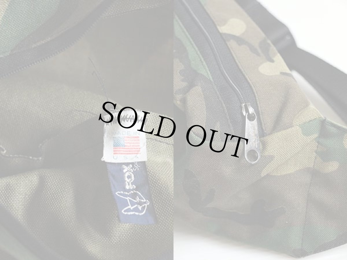 画像3: 80s USA製 FOX POINT ウッドランドカモ ナイロン ウエストバッグ (3)