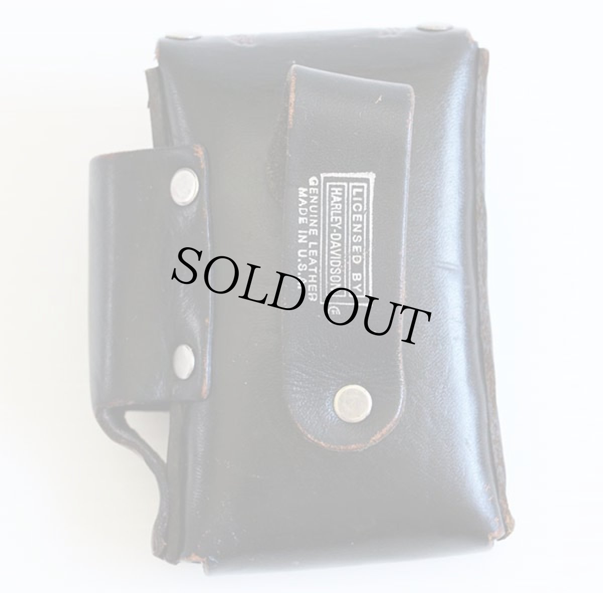 画像2: 80s USA製 HARLEY-DAVIDSONハーレー ダビッドソン スタッズ レザー シガレットケース 黒 (2)