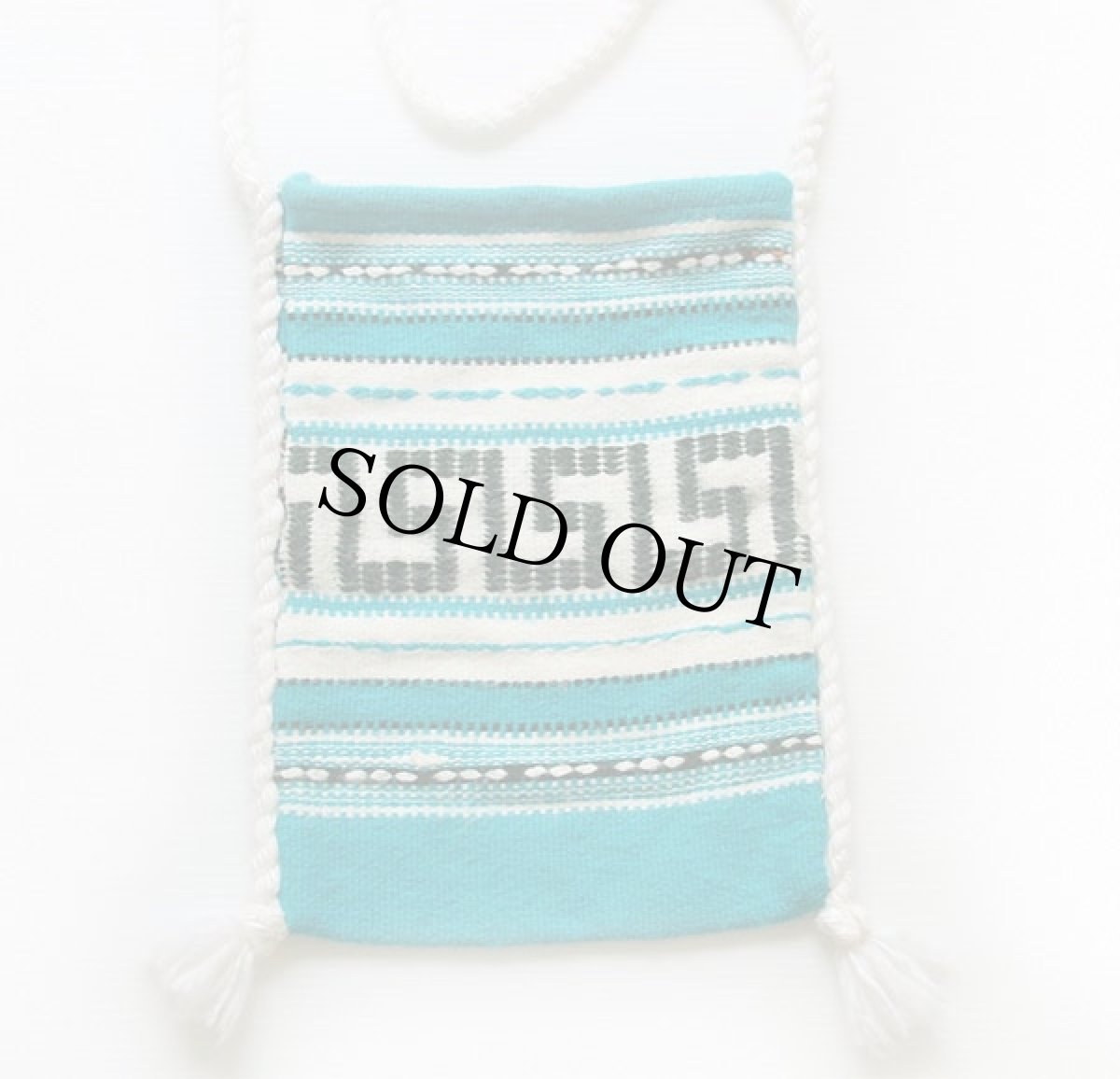 画像2: ギリシャ製 織り柄 ラグ ショルダーバッグ (2)