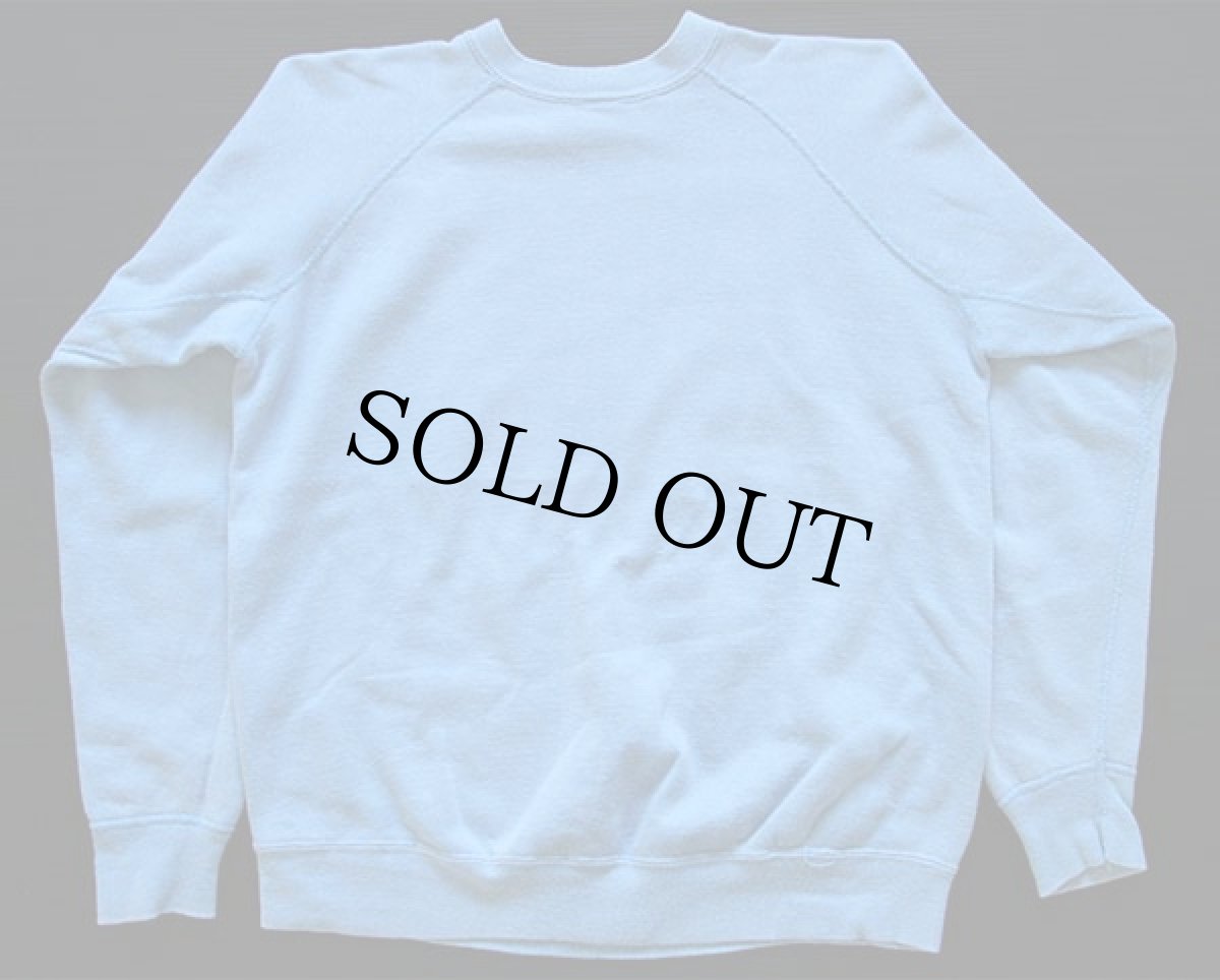 画像2: 60s USA製 CHAMPIONチャンピオン プロダクツ CAMP CHEERIO YMCA フロッキープリント スウェット 水色 L (2)