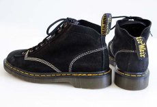 画像2: 英国製 DR.MARTENSドクターマーチン スエードレザー モンキーブーツ 黒 UK8 (2)