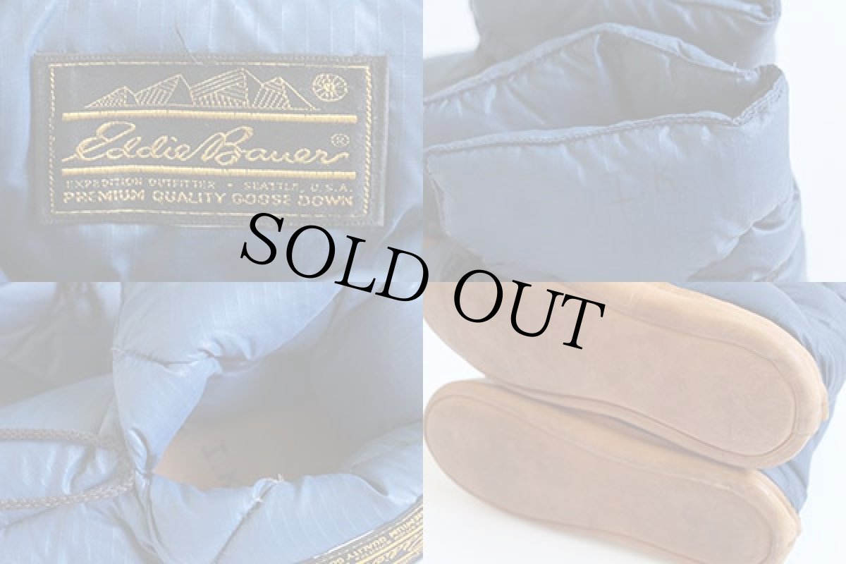 画像3: 70s EddieBauerエディーバウアー ダウン ルームシューズ 紺 (3)