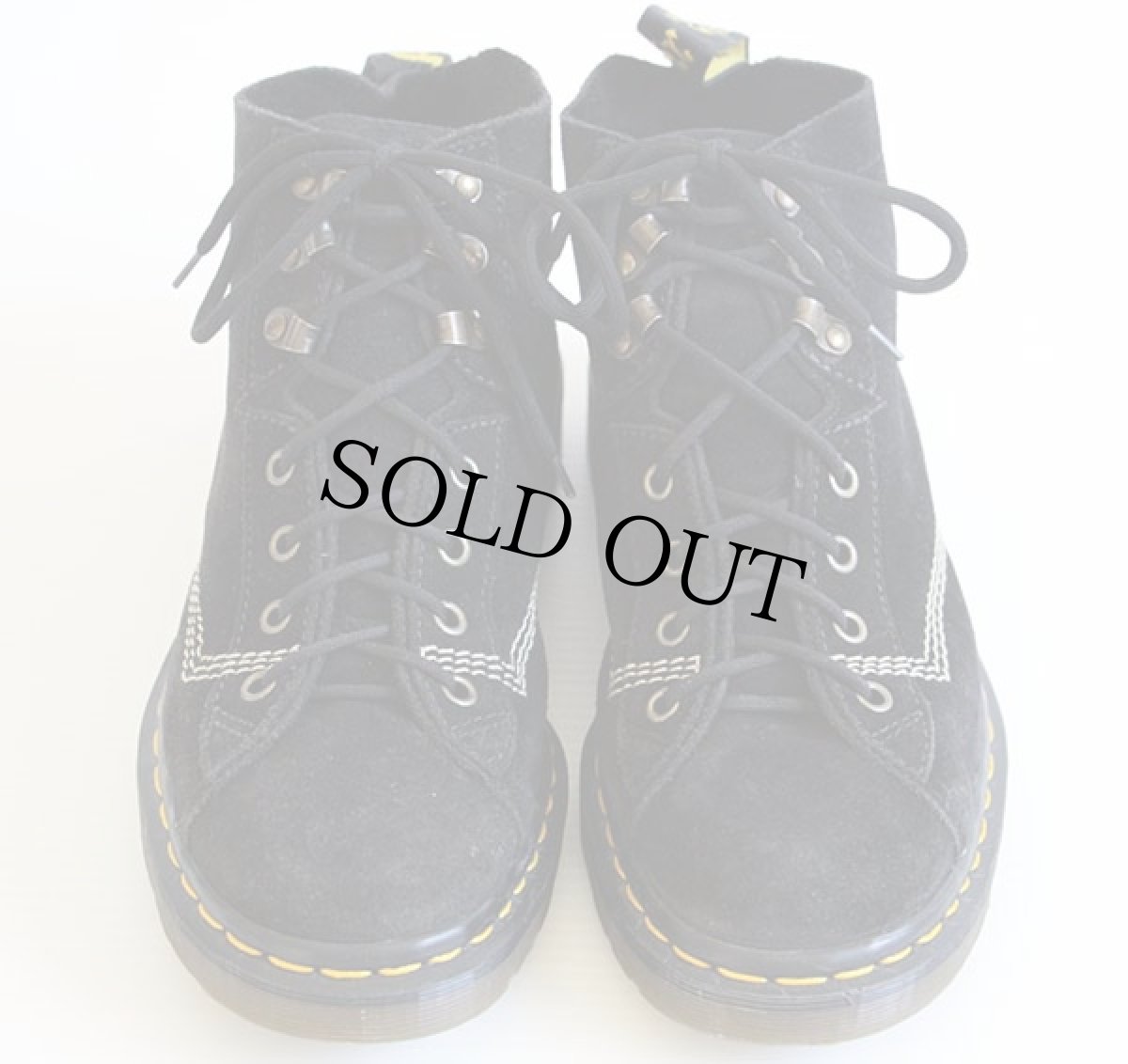 画像3: 英国製 DR.MARTENSドクターマーチン スエードレザー モンキーブーツ 黒 UK8 (3)