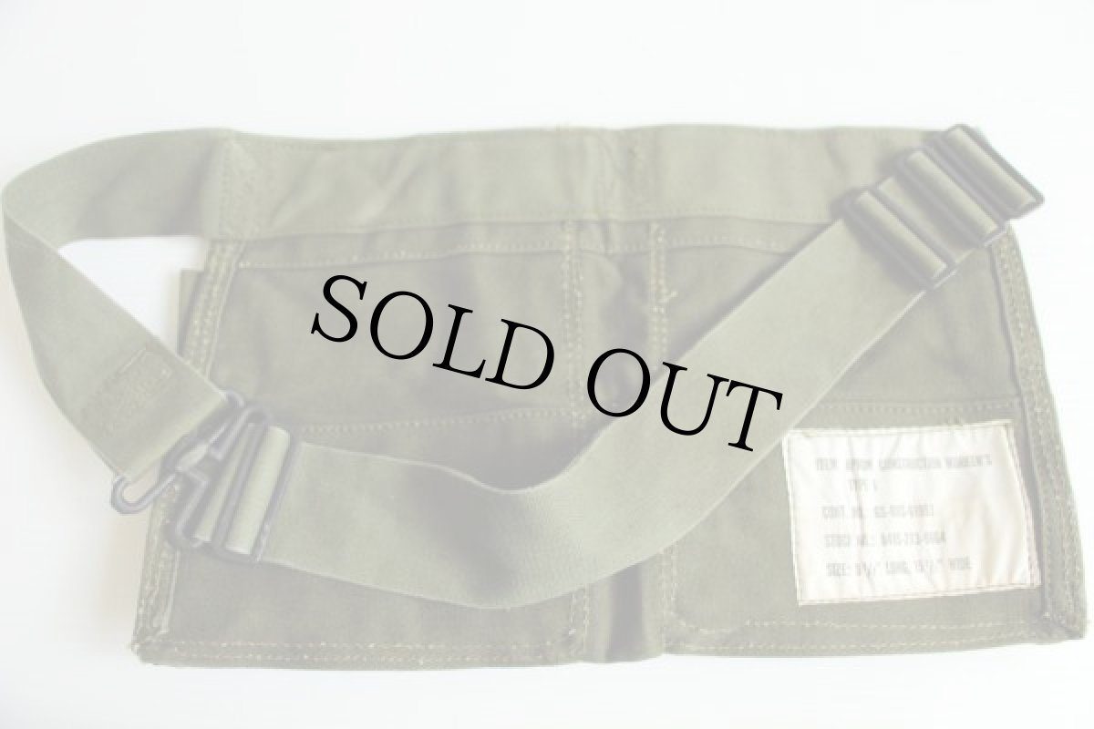 画像2: 60s 米軍 キャンバス エプロン オリーブ (2)