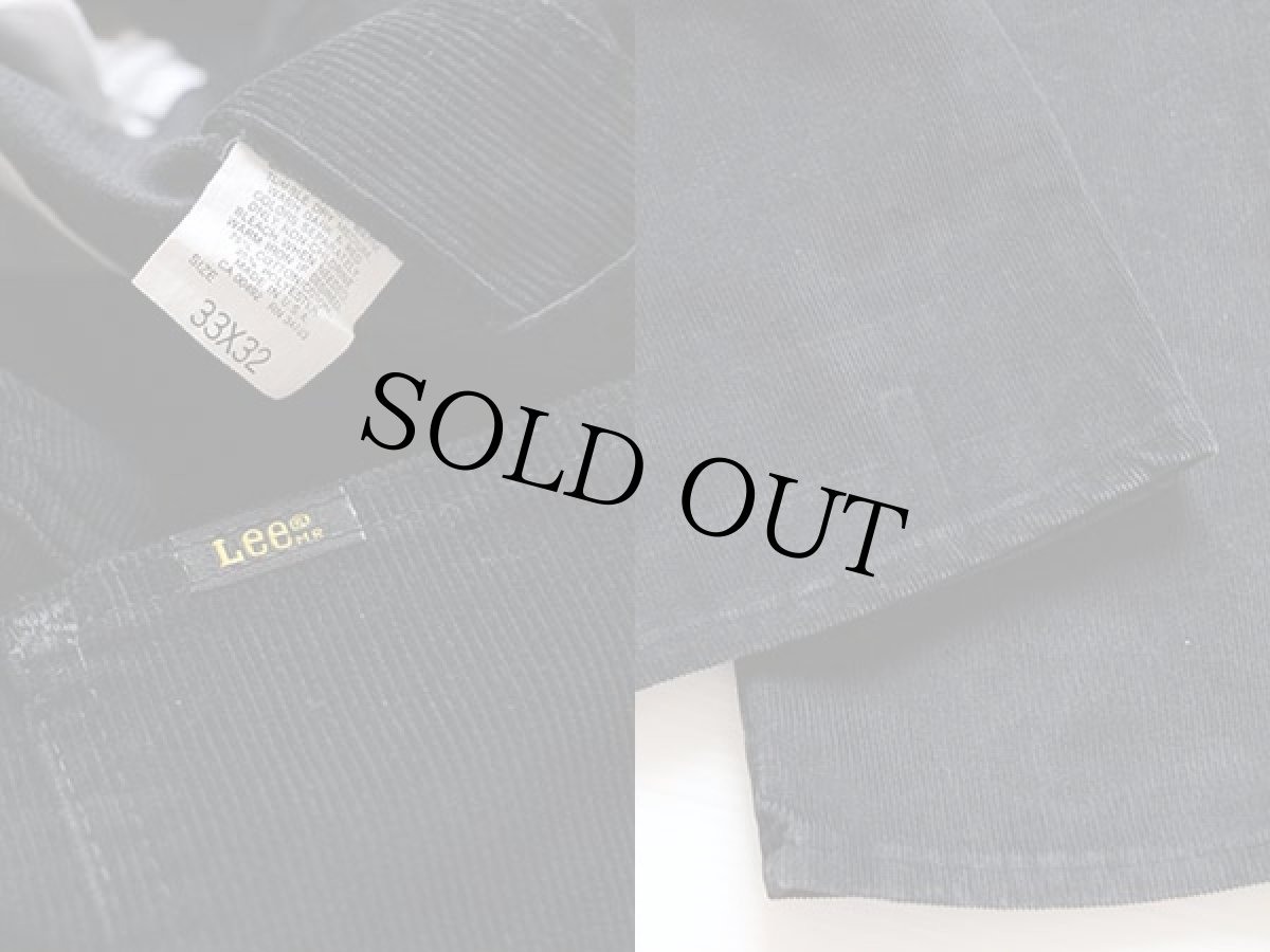 画像3: 90s USA製 Leeリー 200 コーデュロイパンツ 黒 33×32 (3)