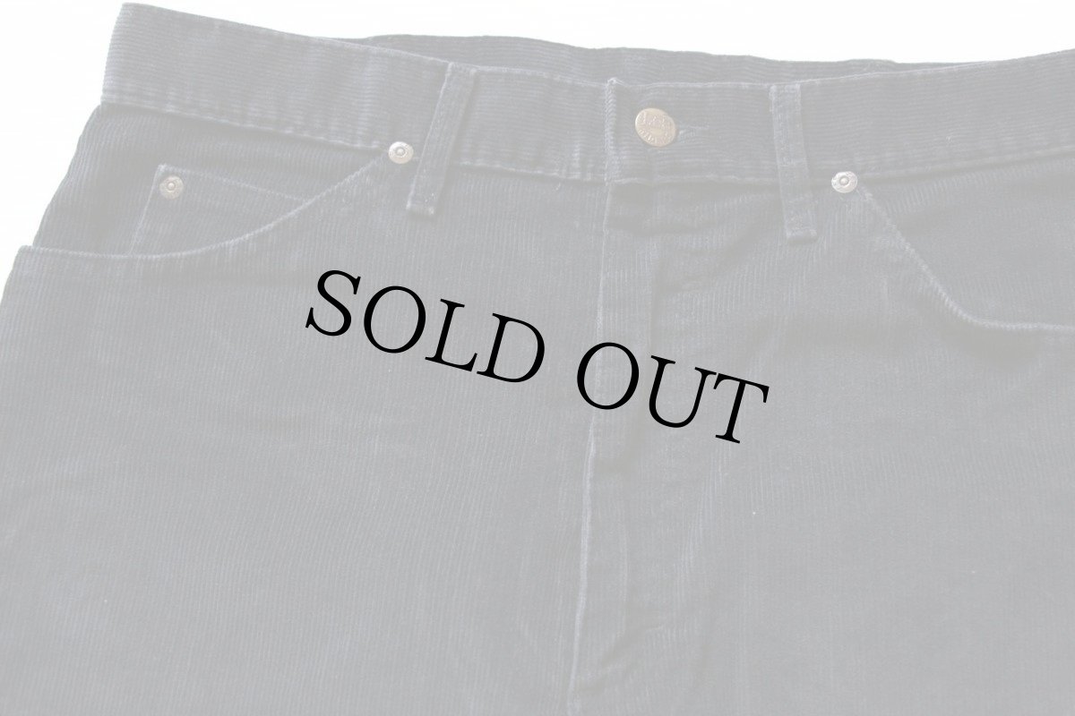 画像2: 90s USA製 Leeリー 200 コーデュロイパンツ 黒 33×32 (2)