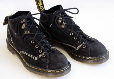 画像1: 英国製 DR.MARTENSドクターマーチン スエードレザー モンキーブーツ 黒 UK8 (1)