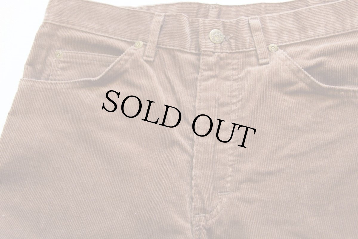 画像2: 80s USA製 Leeリー 202 コーデュロイパンツ 茶 w33 L30 (2)