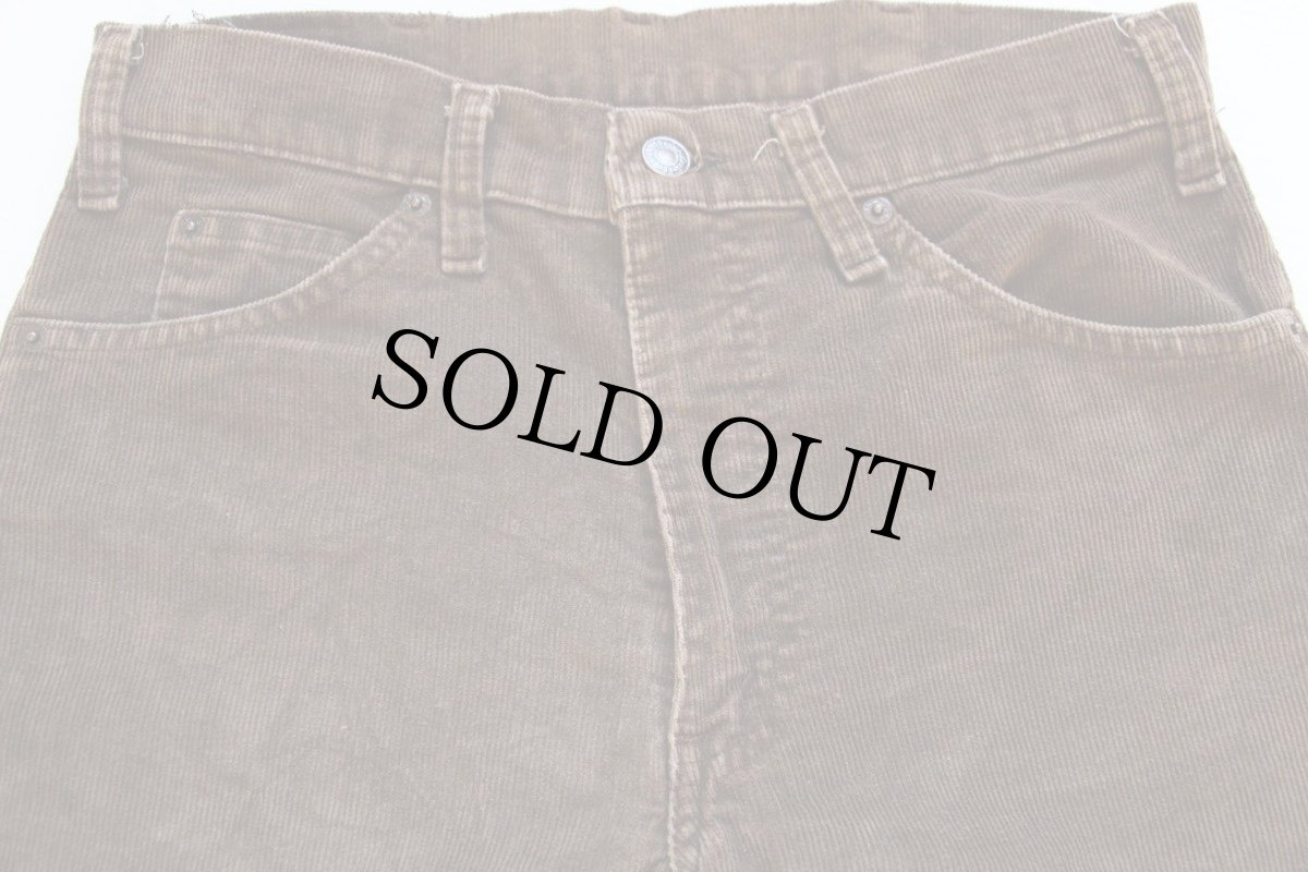 画像2: 80s USA製 Levi'sリーバイス 517 コーデュロイパンツ 茶 w31★ブーツカット (2)