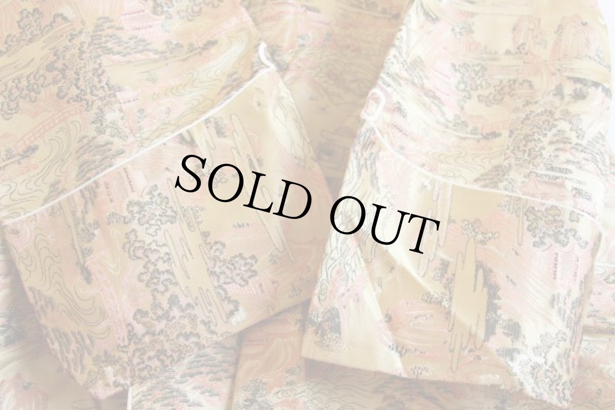 画像5: 50s I.M.C. CRAFTSMAN 総柄 サテン スカガウン M (5)