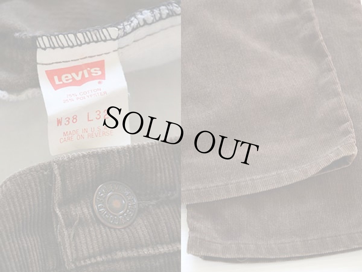 画像3: 90s USA製 Levi'sリーバイス 519 コーデュロイパンツ 茶 w38 L32 (3)