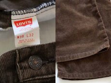 画像3: 90s USA製 Levi'sリーバイス 519 コーデュロイパンツ 茶 w38 L32 (3)