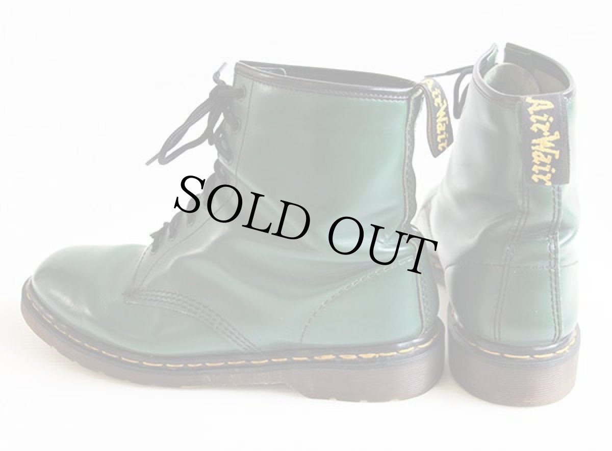 画像2: 英国製 DR.MARTENSドクターマーチン 8ホールブーツ 緑 UK12 (2)