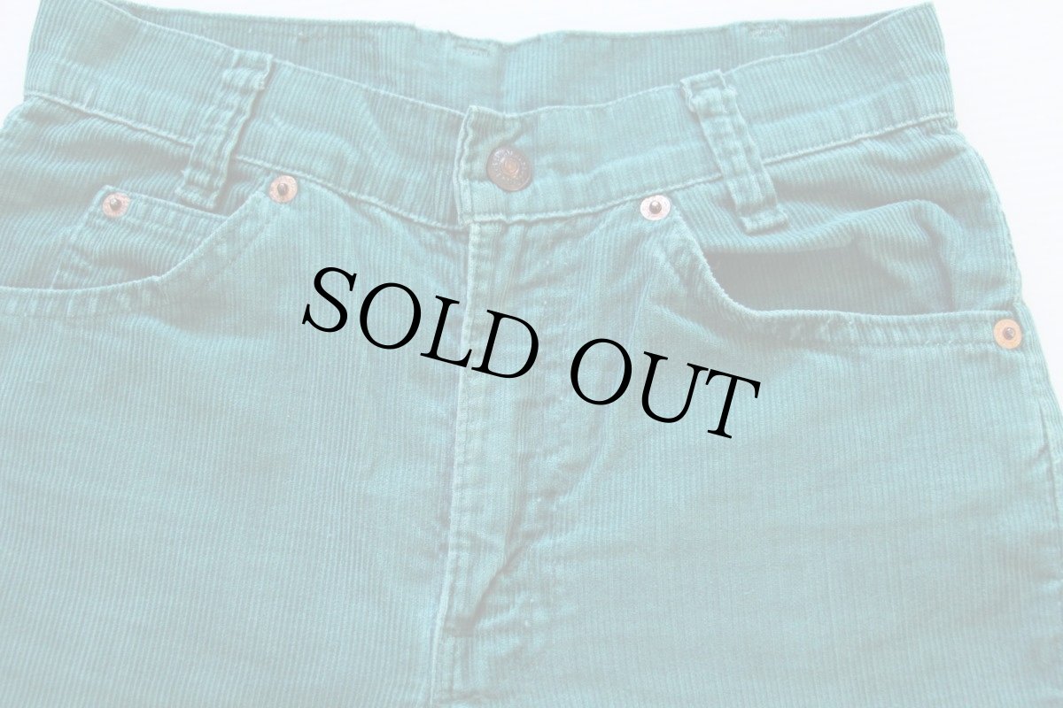 画像3: 80s USA製 Levi'sリーバイス 318 コーデュロイパンツ 緑 キッズ10 (3)