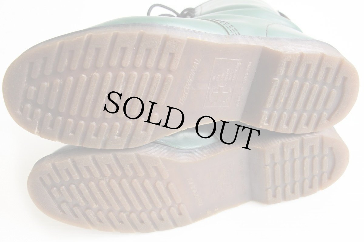 画像4: 英国製 DR.MARTENSドクターマーチン 8ホールブーツ 緑 UK12 (4)